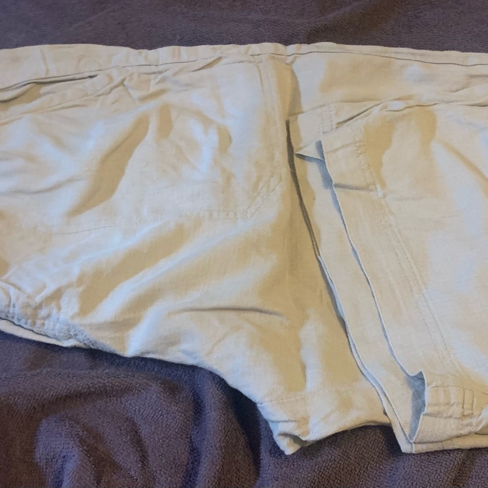 Splendid Light tan linen Drawstring pants